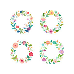 Beautiful spring floral frame