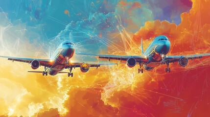 Collision Course: A High-Tech Aviation Crisis in a Sunlit Sky