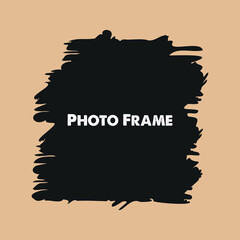 Photo frames template for image design. Vector shape layout for photo montage.