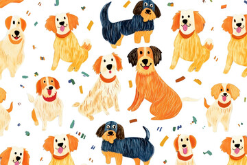 Naklejka premium PNG Puppies pattern animal mammal dog.