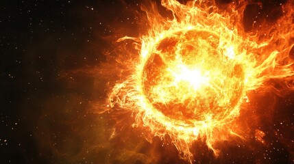 Fototapeta premium Fuel star about to burst into action global power