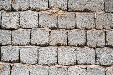 The texture of cinder blocks stacked on top of each other