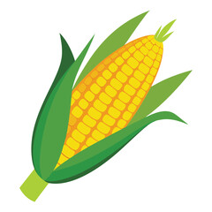 illustration of an testy corn isolated on white background