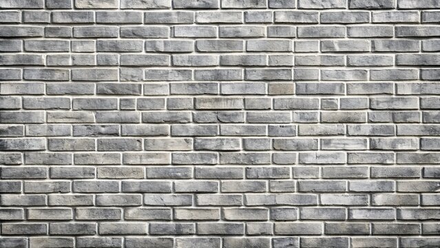 Fototapeta Abstract gray brick wall texture background. Horizontal panoramic view of masonry brick wall, brick, wall, texture, background