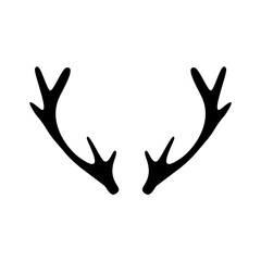 Obraz premium Hand drawn deer antlers vector illustration