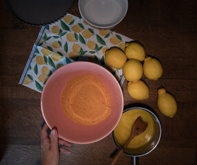 Chesese cake  base micxing  crushed  biscuits and  butter 