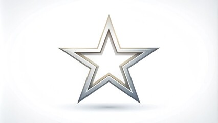 Obraz premium Minimalist design element featuring a simple, modern icon of a star symbol on a clean white background, perfect for digital use and customization.