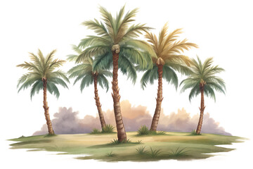 Obraz premium Palm Trees Outdoors - Nature Plant on Transparent Background PNG