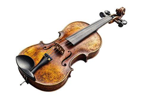 a close up of a violin