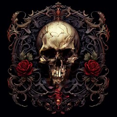 Steampunk Skull with Mechanical Details