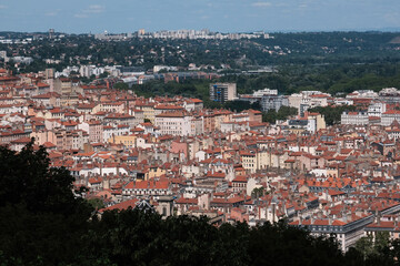 Lyon on sunny summer day, France.