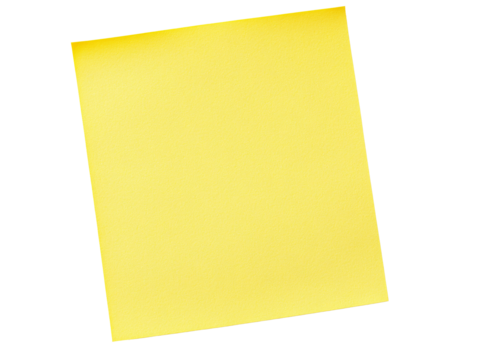 a yellow post-it note