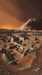 Ancient Ruins on a Deserted Mars