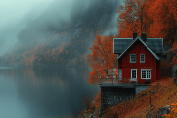 Fototapeta premium Autumn In Norway
