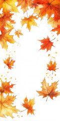 Obraz premium Autumn Leaves Border