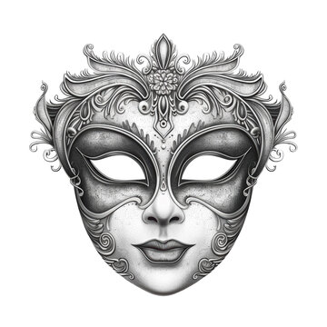 recommend clip art: Carnival Mask Outlines Isolated on Transparent or White Background, PNG