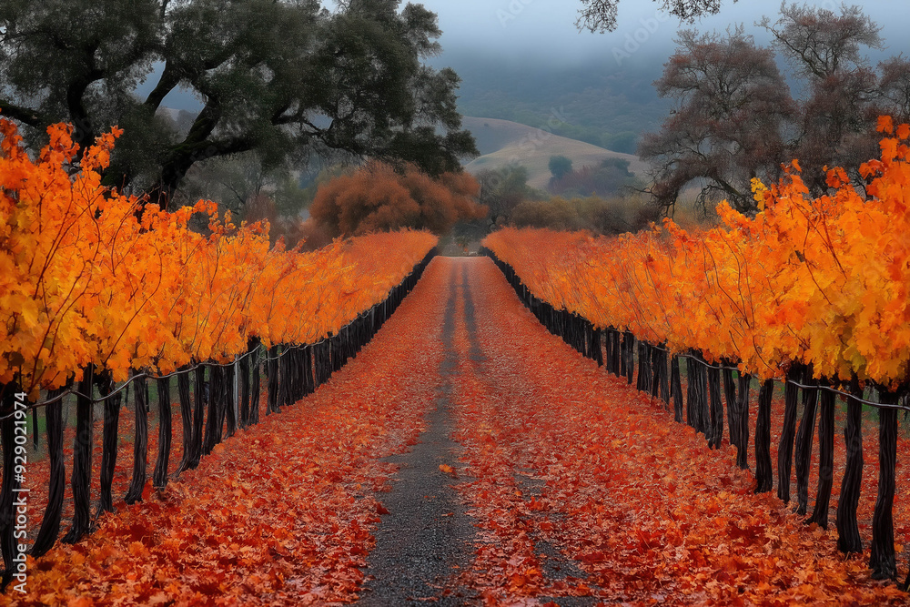 Canvas Prints autumn vineyard