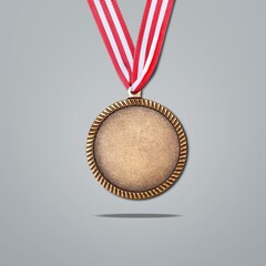 Gold medal first place winner concept.
