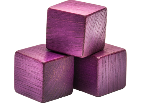 a stack of purple cubes