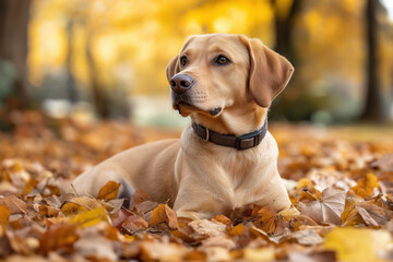 Dog In Autumn