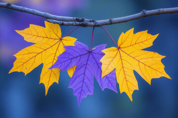 Obraz premium Purple Autumn Leaves