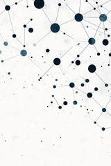 A black and white image of many dots that are connected to each other