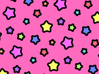 4:3 ポップなお星様パターン♪