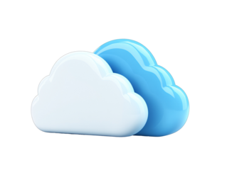 a blue and white clouds