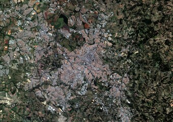 High resolution satellite image of  Campinas, São Paulo state in Brazil - contains modified CBERS4A Data (2024)	