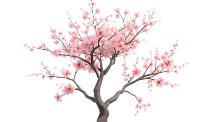 Fototapeta premium Sakura Tree Blossom Graphic - Isolated Flower Plan with Clipping Path