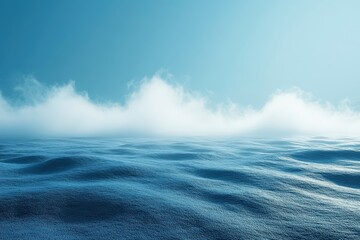 Fototapeta premium Endless blue canvas splashed with white, dancing waves mirror a sun-kissed heaven