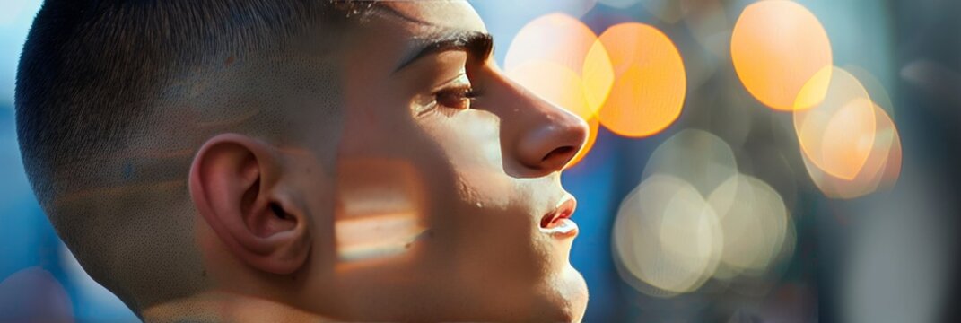 Close-up of an American Short Haircut, showcasing the precise clean grooming details.