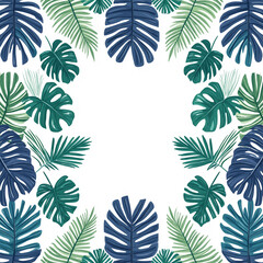 Fototapeta premium A green leafy background with a white background