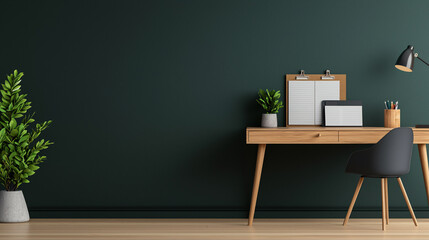 Efficient Office Organization with File Cabinets and Task Boards, 3D Illustration Space for Text Concept