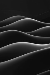 Obraz premium Serene rolling hills with gentle curves under soft lighting