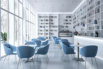 Espace de travail en médiathèque-bibliothèque