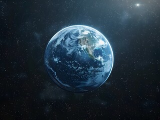 Fototapeta premium Captivating View of Earth from an Alien Perspective Highlighting the Planet s Unique Beauty