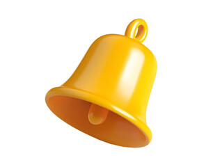 a yellow bell on a white background