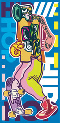 vector character illustration of urban street art