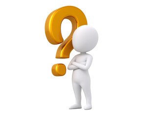 a white character with a question mark