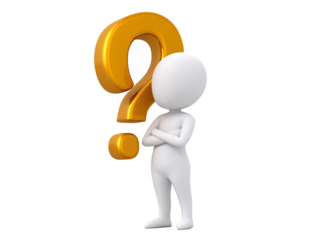 a white character with a question mark