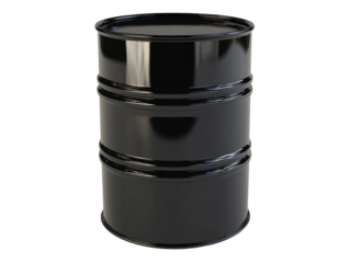 a black barrel with a white background