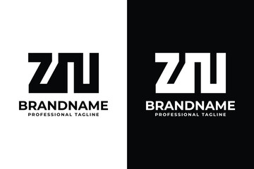Letters ZN Monogram Logo, suitable for any business with ZN or NZ initials