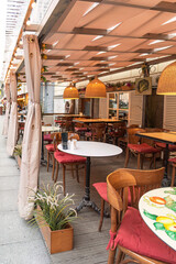 Cozy outdoor outdoor outdoor cafe