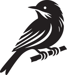 Nightingale icon silhouette vector art illustration