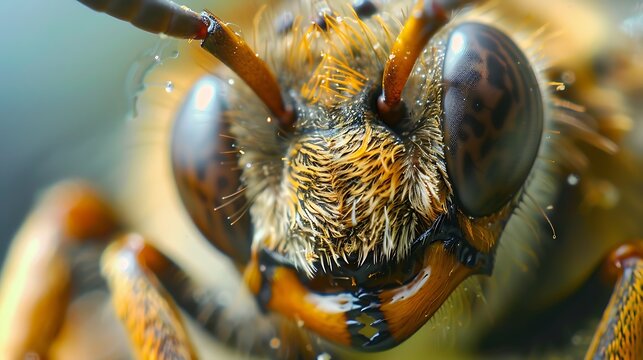 Minute detail view of the horrific the details of an insect sting