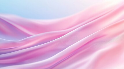 Obraz premium A soft and delicate fabric texture featuring gentle waves of pink and blue hues, perfect for backgrounds and design projects.