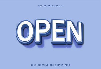 Open bold text effect editable modern lettering typography font style