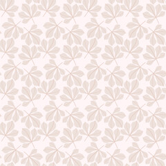 Seamless print pattern wallpaper background with leaves vector illustration botanic nature texture for paper, textile etc