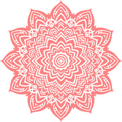 Light Pink Color Floral Mandala Background Design